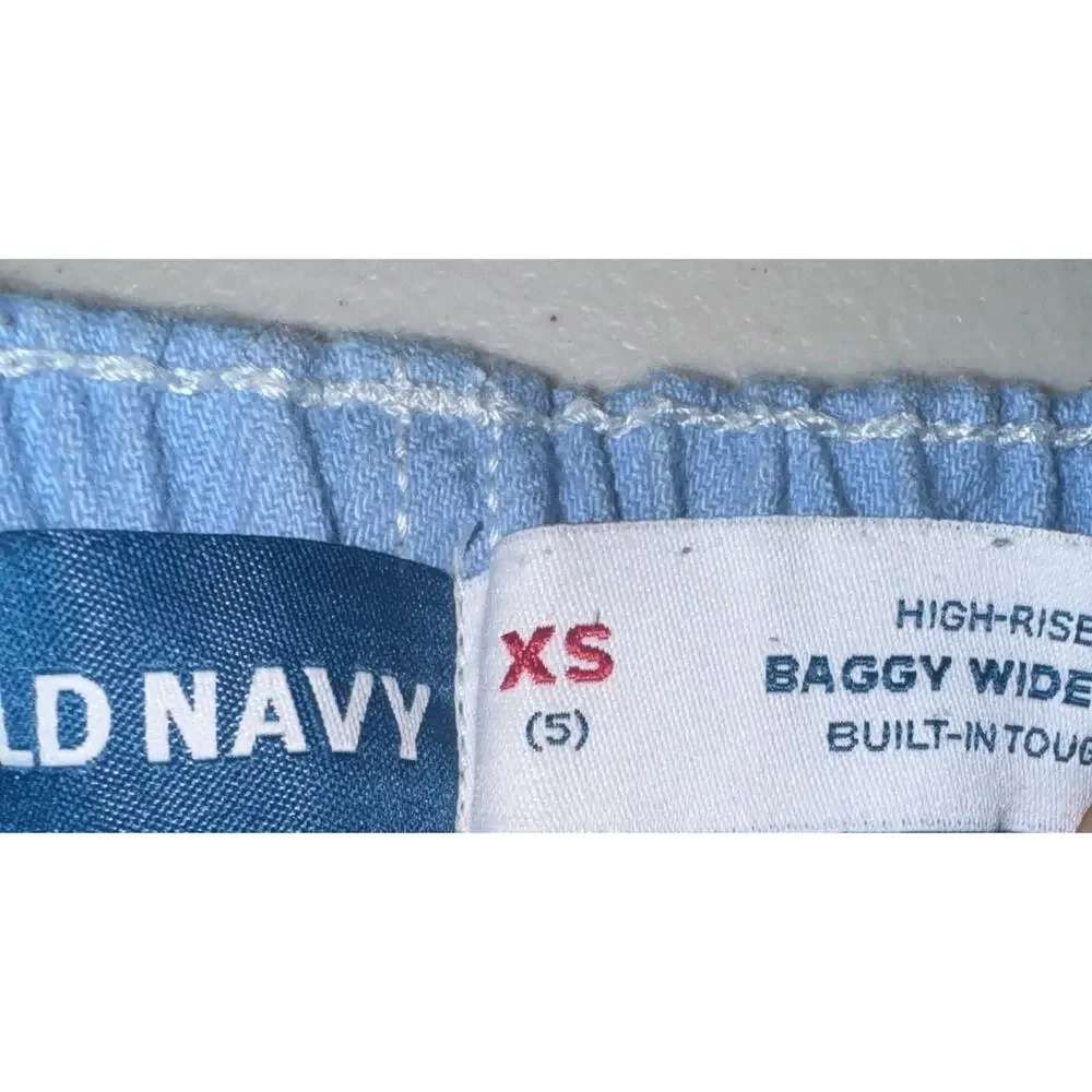 Old‎ Navy Girls (XS) 5 Jeans Hi Rise Baggy Wide Leg Denim Everyday Casual Basic
